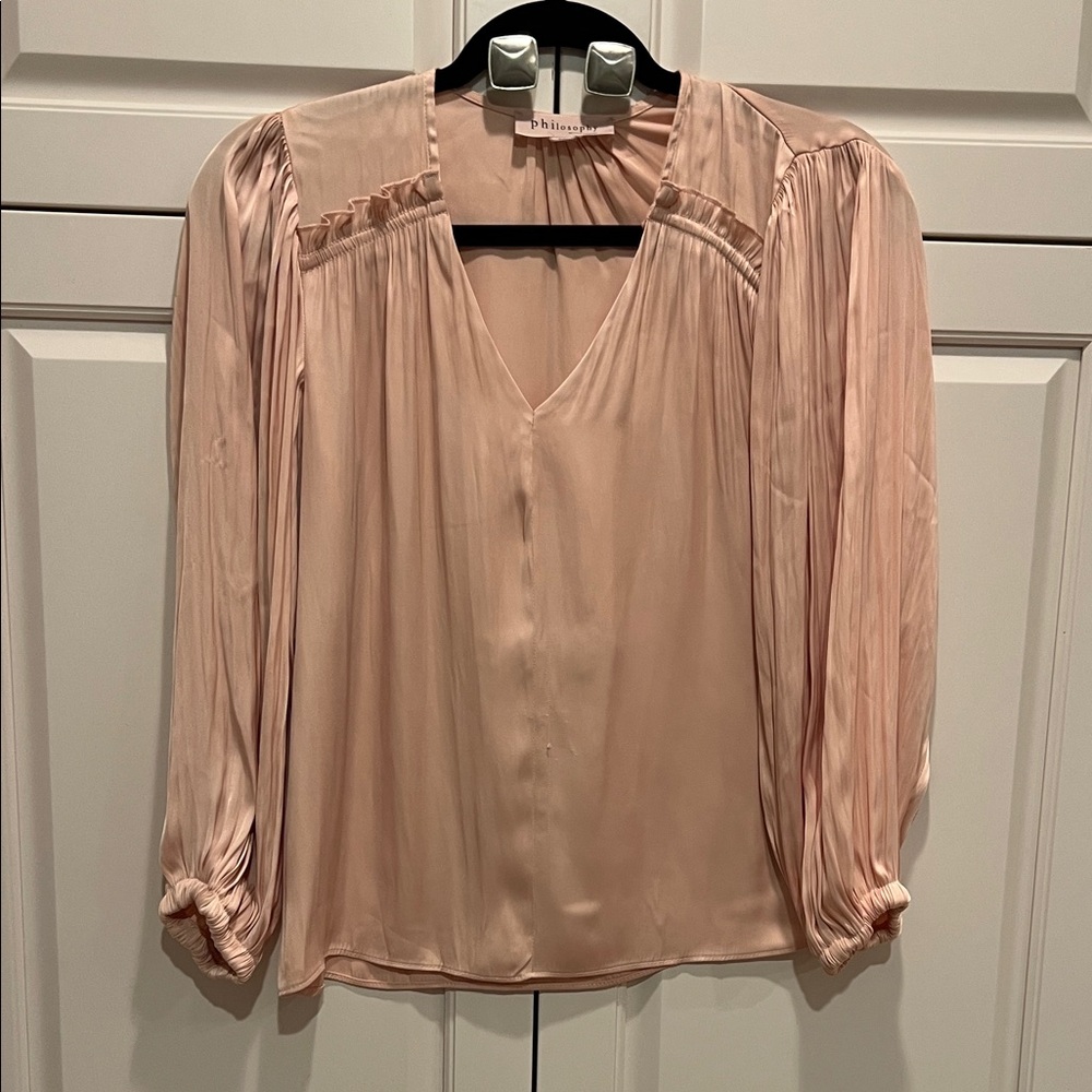 Philosophy Blush Pink Women's top S/P silk